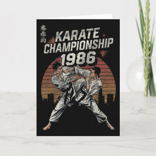 Karate-Meisterschaft 1986 im Vintage-Stil  Karte