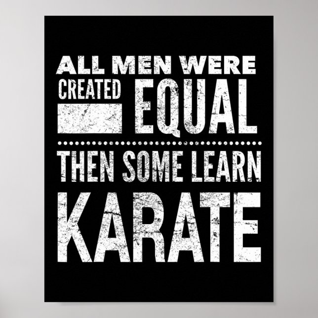 Karate Men Martial Arts Sensei Funny Statement für Poster (Vorne)