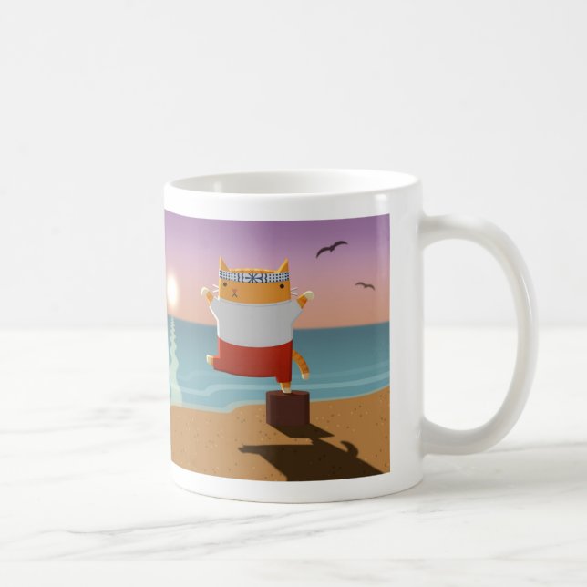 Karate-Miezekatze! Kaffeetasse (Rechts)