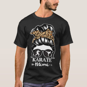 Karate Mimi Messy Bun Hair Funny Karate Fighter Mi T-Shirt