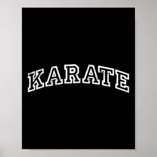 Karate Minimalistisch Vintag Inspiriert Retro Vars Poster