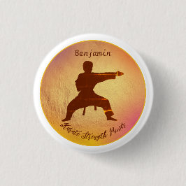 Karate Modern Martial Arts Name Personalisiert Button