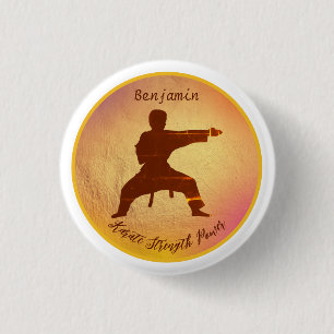 Karate Modern Martial Arts Name Personalisiert Button