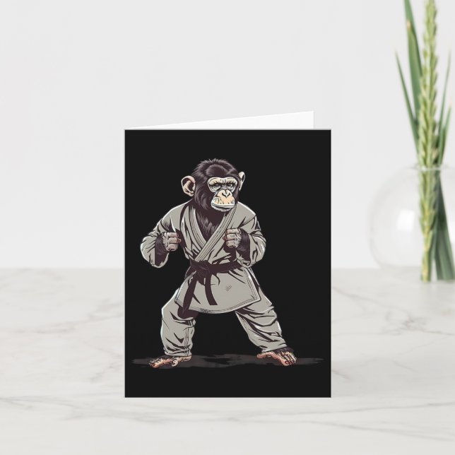 Karate Monkey Kickboxing Judo Jiu-jitsu Mixed Mart Karte (Vorderseite)