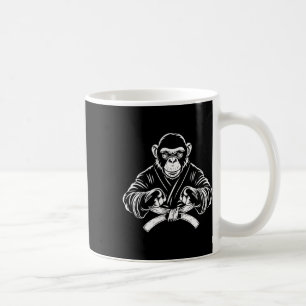 Karate Monkey Zeichnend Kickboxing Jiu-jitsu Mixed Kaffeetasse