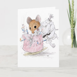 Karate Mouse Birthday Card Karte