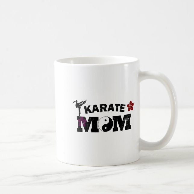 Karate-Mutter T-Shirt  Kaffeetasse (Rechts)