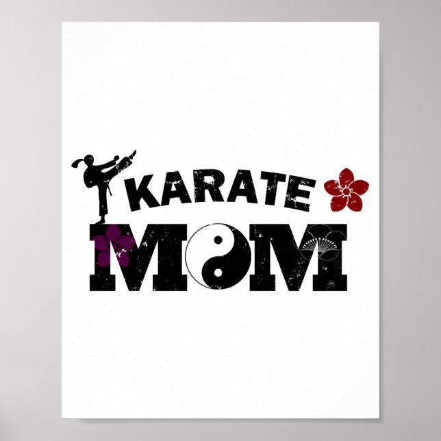 Karate-Mutter-T-Shirt  Poster (Vorne)
