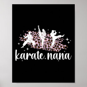 Karate Nana Leopard Karate Nana Grandma Poster