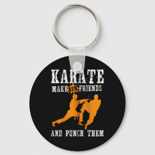 Karate neue Freunde gewinnen und sie schlagen Schlüsselanhänger