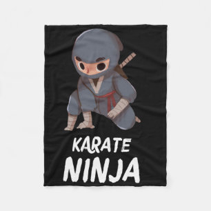 Karate Ninja Boy Funny Martial Arts Sports Fleecedecke