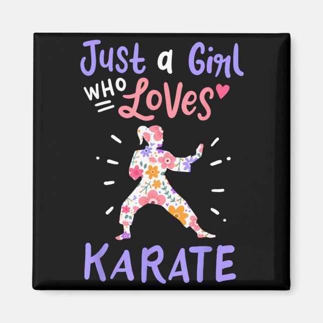 Karate Nur Ein Mädchen Das Karate Liebt Geschenk Magnet (Vorne)