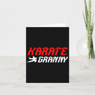 Karate-Oma Stolz Karate-Oma Großmutter Karte
