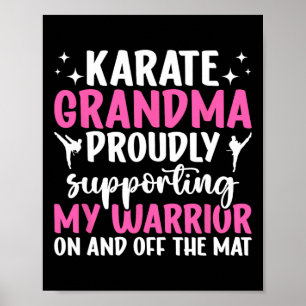 Karate-Oma unterstützt meinen Krieger Karate-Oma Poster