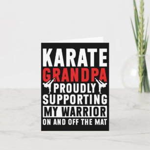 Karate-Opa unterstützt meinen Krieger Karate-Opa Karte
