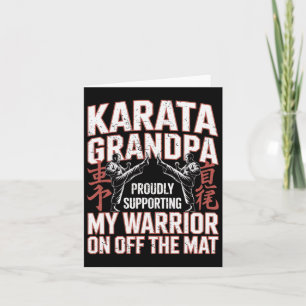 Karate-Opa unterstützt meinen Krieger Karate-Opa Karte