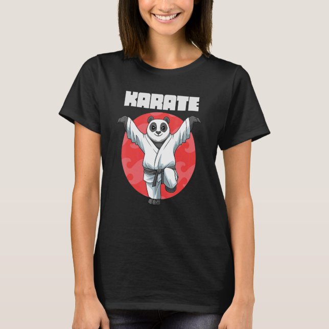Karate Panda Crane Kick 1 T-Shirt (Vorderseite)