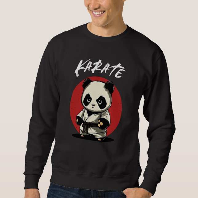 Karate Panda Karateka Boys and Girls Karate Panda Sweatshirt (Vorderseite)