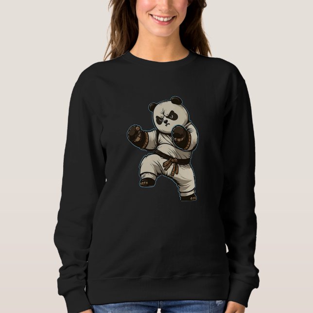 Karate Panda Keikogi Japanese Karateka Panda Sweatshirt (Vorderseite)