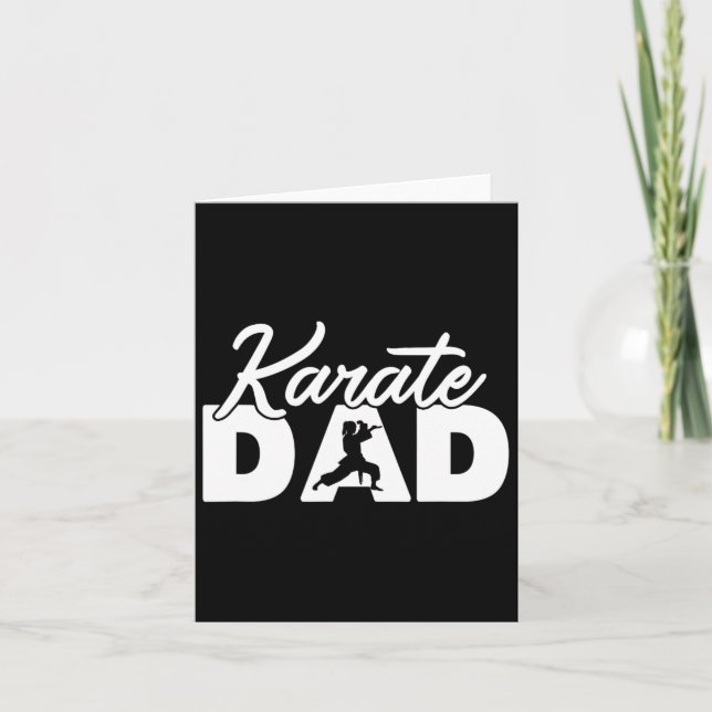 Karate Papa - Funny Karate Vater Geschenk Karte (Vorderseite)