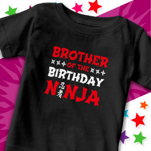 Karate-Party-Kinder Bruder des Geburtstags-Ninja Baby T-shirt