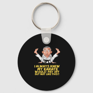 Karate Pay Off Funny Martial Arts Cartoon Kunst Schlüsselanhänger