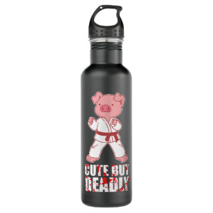 Karate Pig Taekwondo Martial Arts Hog Animal  Edelstahlflasche