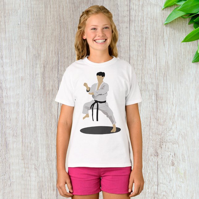 Karate Pose Girls T - Shirt (Von Creator hochgeladen)