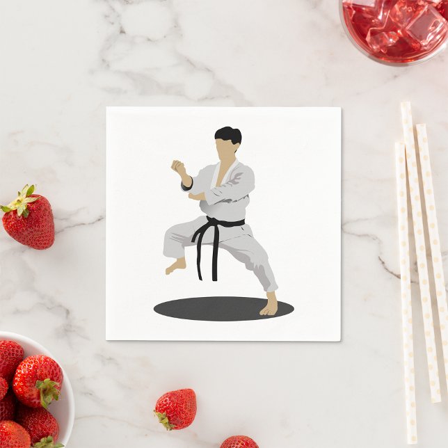 Karate Pose Paper Napkins Serviette (Von Creator hochgeladen)
