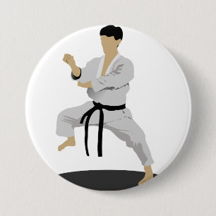Karate-Pose-Taste Button