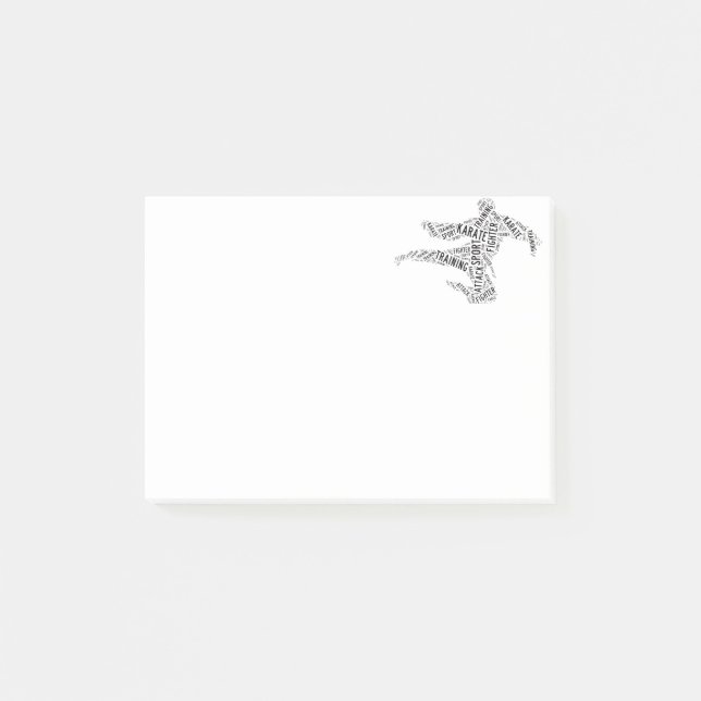 Karate Post-it Klebezettel (Vorderseite)