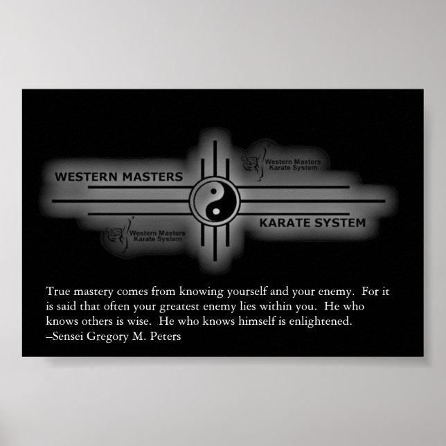 Karate-Poster Poster (Vorne)