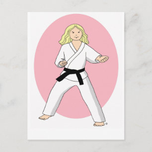 Karate Princess Postkarte