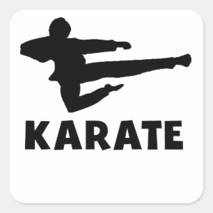 Karate Quadratischer Aufkleber