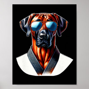 Karate Rodesian Ridgeck Cool Vibes Poster