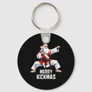 Karate Santa Claus Christmas Merry Kickmas Martial Schlüsselanhänger