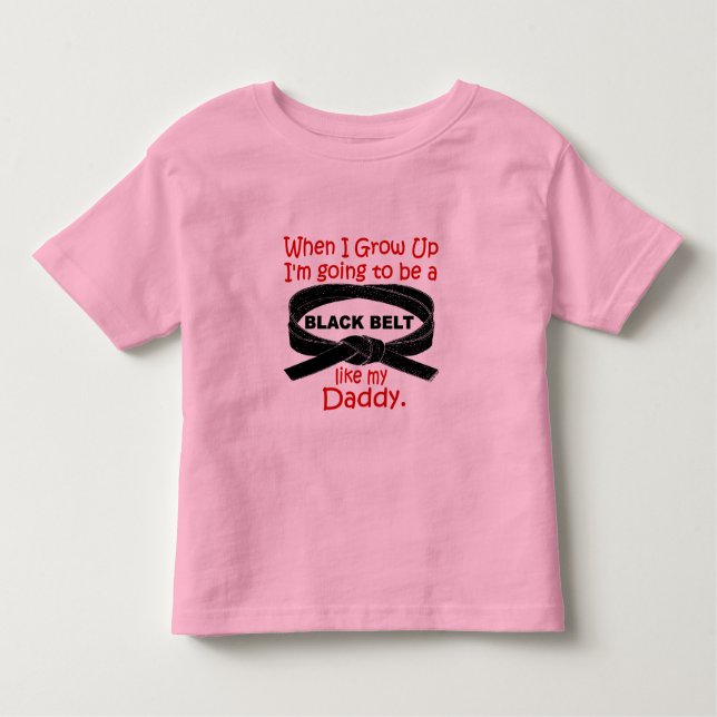 KARATE schwarzer Gürtel mögen meinen Vati 1 Kleinkind T-shirt (Vorderseite)