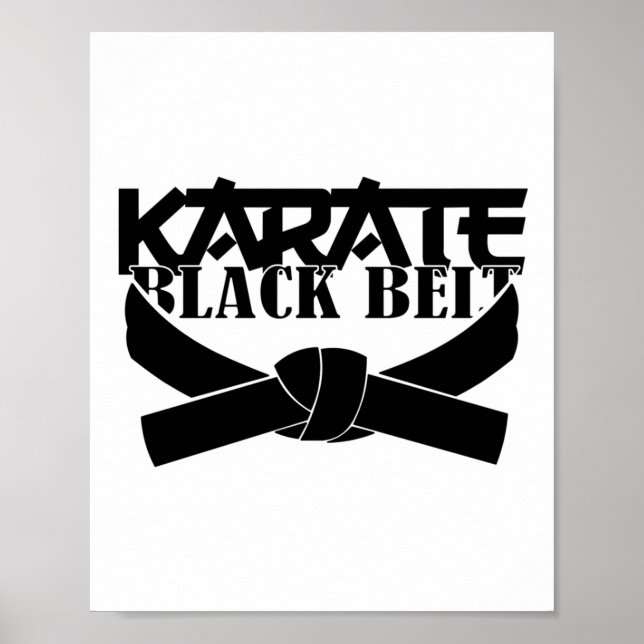 Karate-Schwarzgürtel-T-Shirt_1  Poster (Vorne)