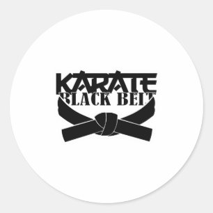 Karate-Schwarzgürtel T-Shirt_1 Runder Aufkleber