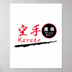 Karate-Schwarzgürtel T-Shirt Poster