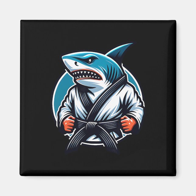 Karate Shark mit Black Gelt Power Magnet (Vorne)