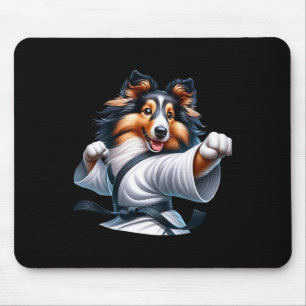 Karate Shetland Sheepdog Funny Spaß Tierfreunde Mousepad