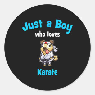 Karate Shirt für Kinderkarate Runder Aufkleber