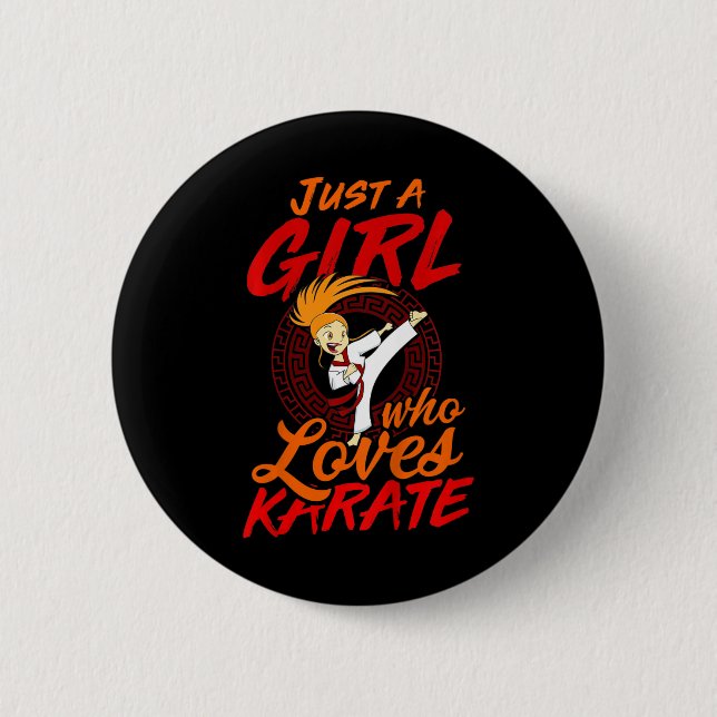 Karate-Shirt für Mädchen  Button (Vorderseite)