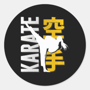 Karate Shirts Martial Arts - Mädchen Runder Aufkleber