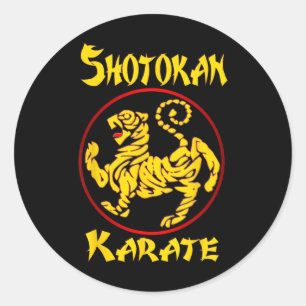Karate Shotokan Tiger Martial Arts Runder Aufkleber