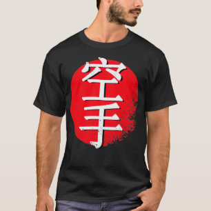Karate sign kick martial arts japan red sun T-Shirt