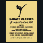 Karate-Silhouette, Karate-Klassenwerbung Flyer<br><div class="desc">Karate Silhouette,  Karate Class Werbung Flyer durch den Business Card Store.</div>