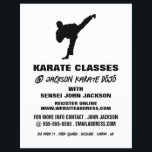 Karate-Silhouette, Karate-Klassenwerbung Flyer<br><div class="desc">Karate Silhouette,  Karate Class Werbung Flyer durch den Business Card Store.</div>