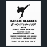 Karate-Silhouette, Karate-Klassenwerbung Flyer<br><div class="desc">Karate Silhouette,  Karate Class Werbung Flyer durch den Business Card Store.</div>